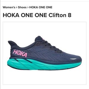HOKA Clifton 8 — Outer Space/Atlantis — Size 8